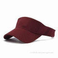 Sports Visor, Composed of 100% Cotton, with Embroidery and Print